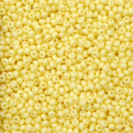 Size 10 Seed Beads - Solgel Chalk Lemon Yellow (Y19)