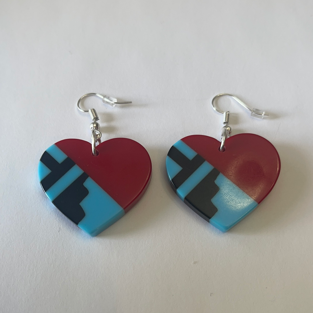 Red Heart Resin Inlay (style 3)